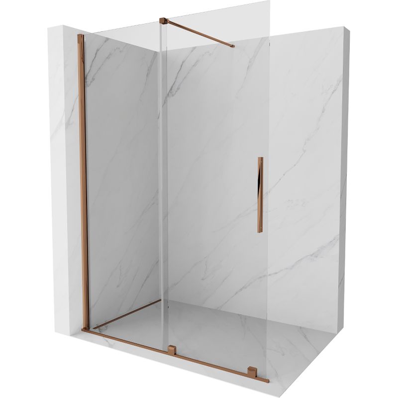 Ścianka prysznicowa rozsuwana Mexen Velar różowe złoto 130x200 cm 871-130-000-03-60 1 szt.
