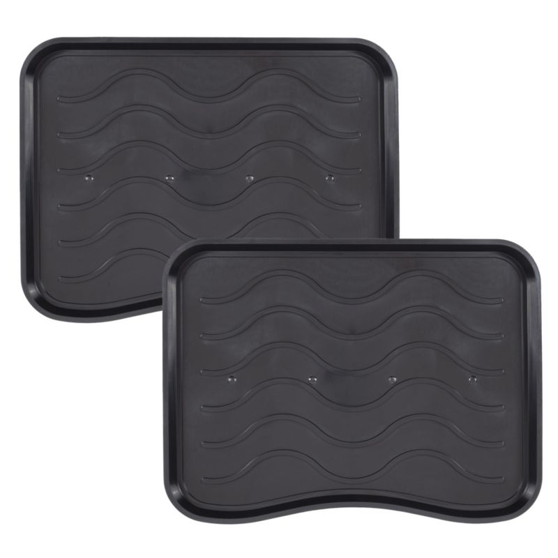 Ociekacz na buty e-floor Signet 38 x 50 cm czarny 2 szt
