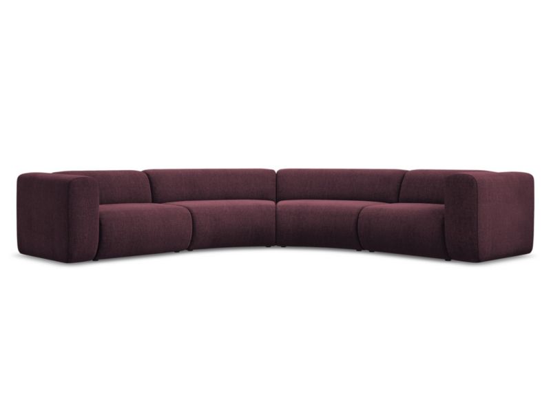 Narożnik uniwersalny Makamii Ekahi z tkaniny szenilowej 318x318 cm bordo 1 szt.