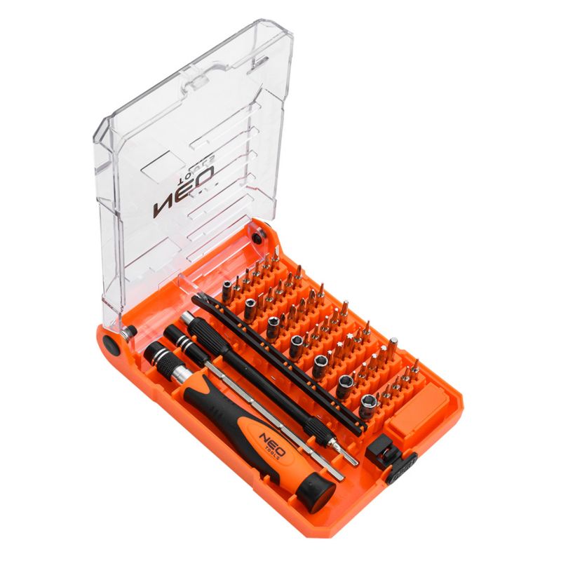 Końcówki wkrętakowe NEO TOOLS precyzyjne z uchwytem 45 szt. 1 kpl