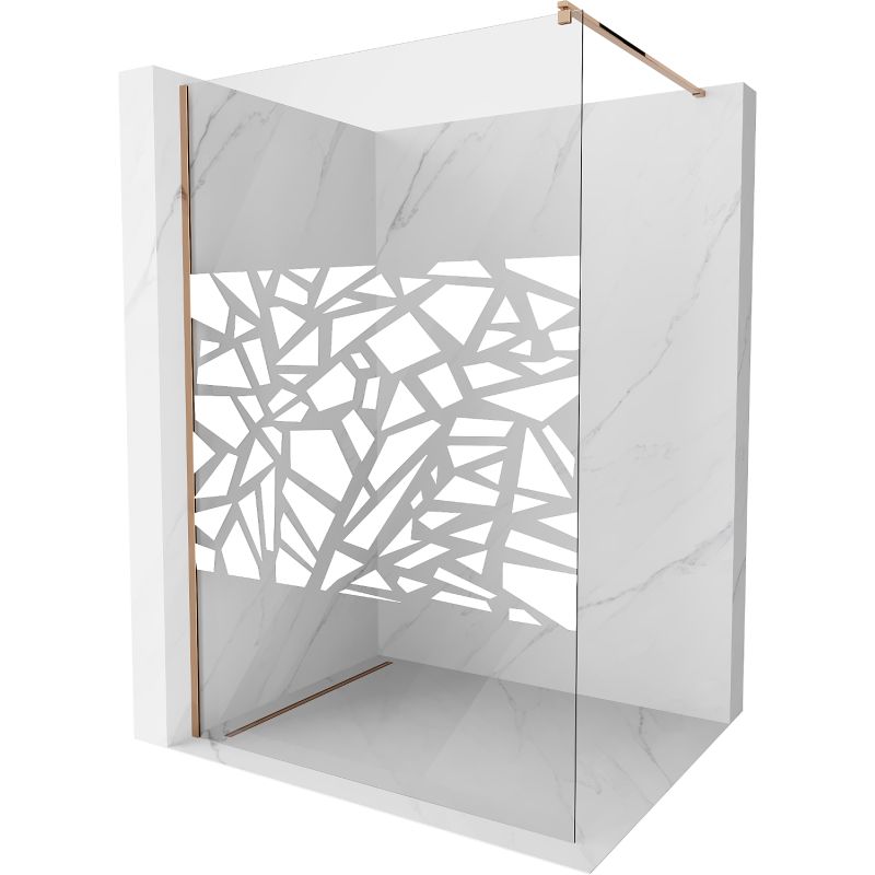 Ścianka prysznicowa Mexen Kioto biały wzór 70x200 cm 800-070-101-60-85 1 szt.