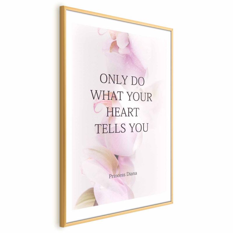 Plakat Artgeist Heart 60x90 cm z ramą złotą 1 szt