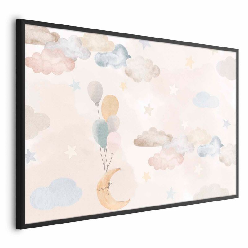 Plakat Artgeist Bajkowe niebo 60x40 cm z ramą czarną 1 szt