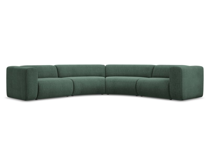 Narożnik uniwersalny Makamii Ekahi z tkaniny szenilowej 318x318 cm zielony 1 szt.
