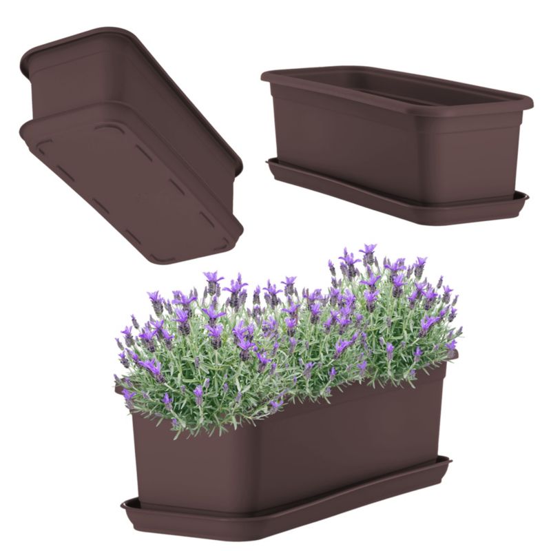 Doniczka KADAX Skrzynka Balkonowa 40cm + Podstawka 1szt.