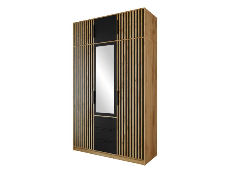 Szafa MIRJAN 24 Bali Lux 3D z nadstawką biały/dąb wotan 1 szt.