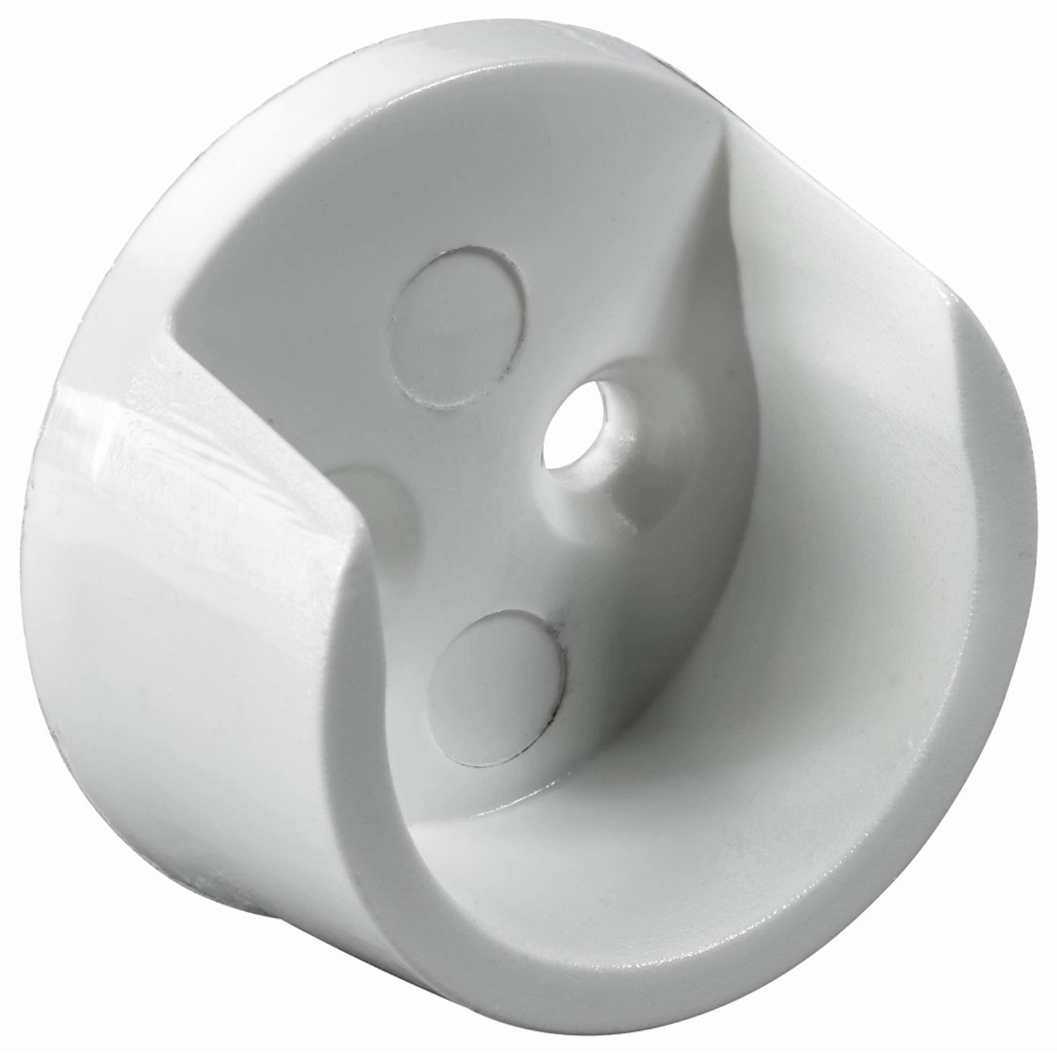 Hettich Wspornik rury ubraniowej 20mm biały 2 szt