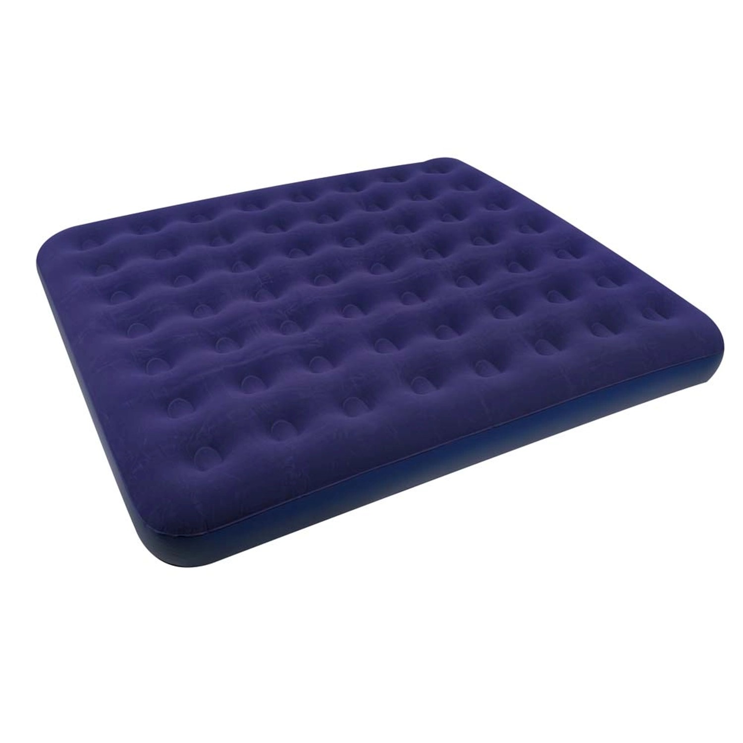 Materac flokowany QUEEN niebieski 203 x 152 x 22 cm