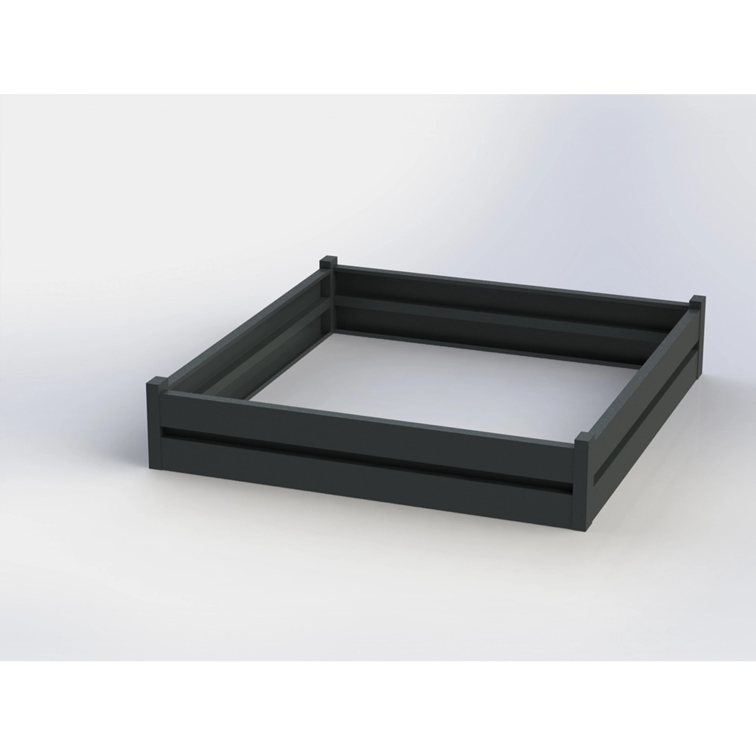 Rabata Warzywna 2-poziomy antracyt 100x100x20 cm