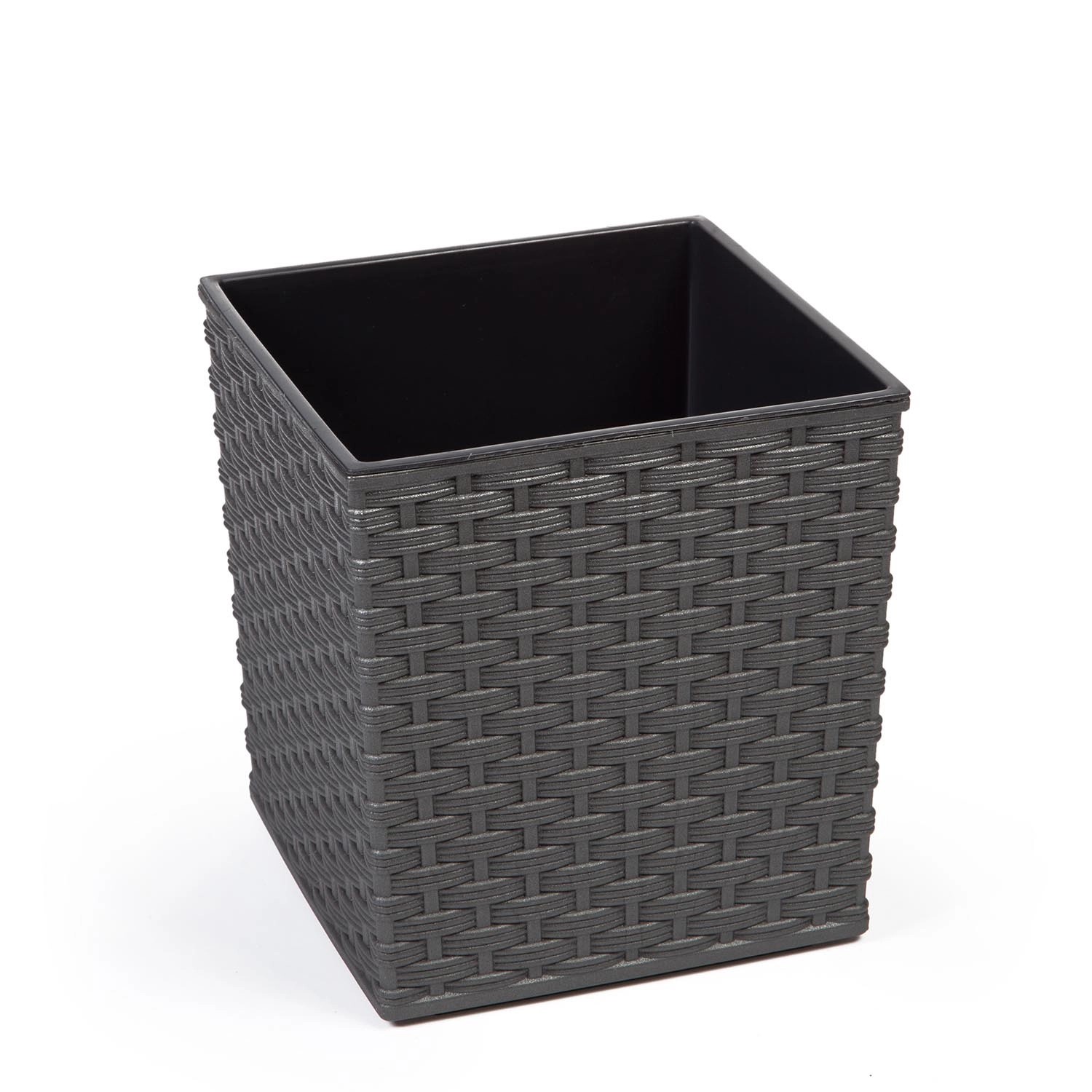 Doniczka Juka rattan grafit metalik - 19x19 cm