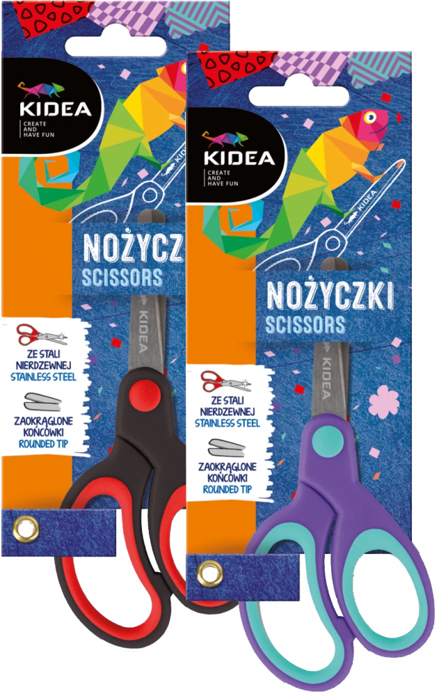 2x Nożyczki dla dzieci Kidea, 1 sztuka, mix kolorów