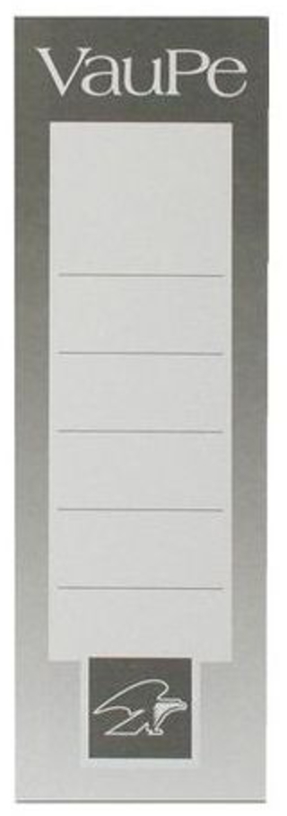 Etykiety do segregatorów VauPe, wsuwane, 48x152mm, 25 sztuk, biały