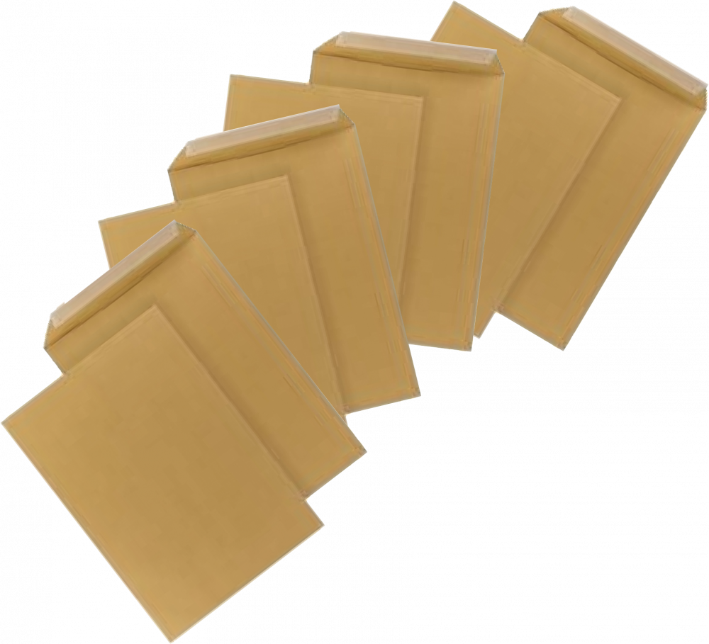 10x Koperta standardowa NC, B5, z paskiem HK, 50 sztuk, brązowy