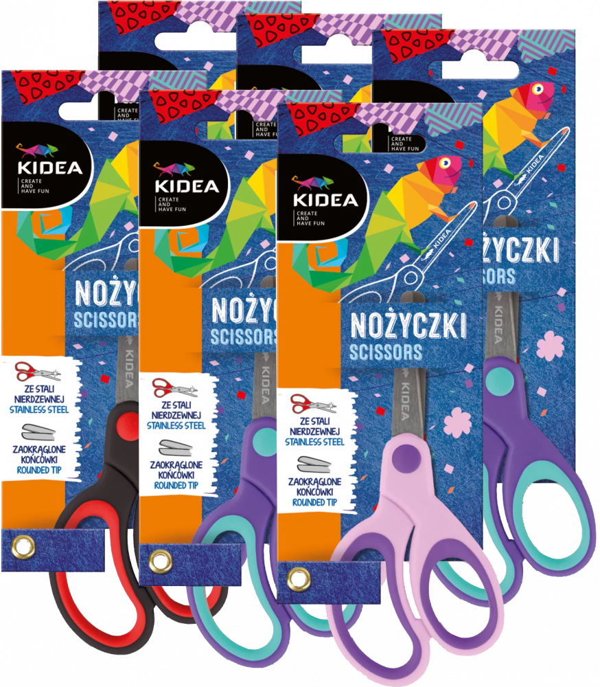 6x Nożyczki dla dzieci Kidea, 1 sztuka, mix kolorów