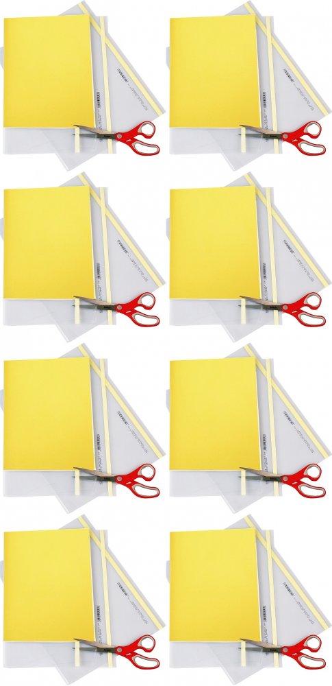 8x Okładka samoprzylepna Biurfol, A4, 325x485mm, 5 sztuk, przezroczysty