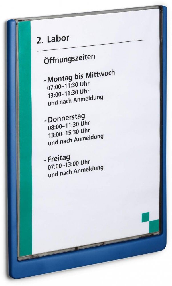Tabliczka przydrzwiowa Durable Click Sign, pionowa, A4, 210x297mm, granatowy