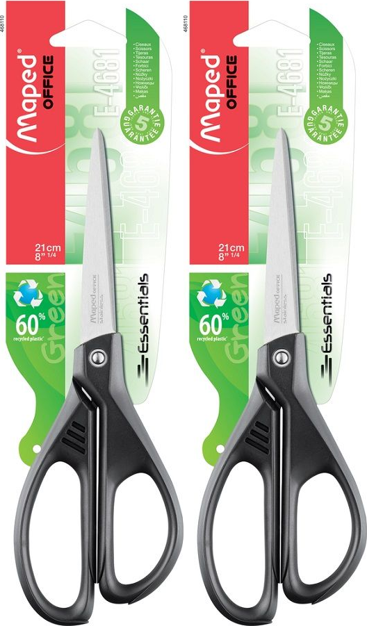 2x Nożyczki ekologiczne Maped Essentials Green ,21cm, czarny
