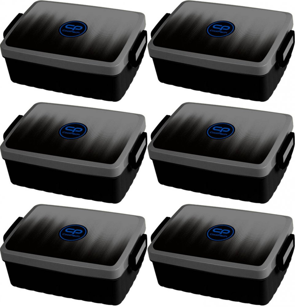6x Lunchbox CoolPack, 765ml, Gradient Gray