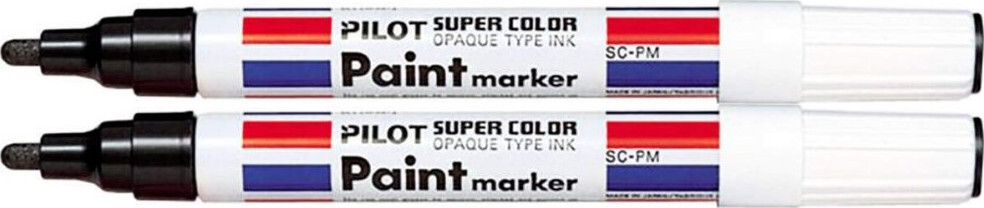 2x Marker olejowy Pilot Super Color M, okrągła, 4.5mm, czarny