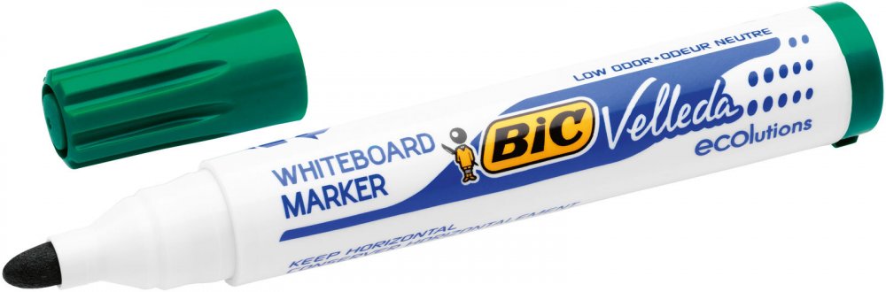 Marker suchościeralny Bic Velleda ECOlutions, okrągła, 4.95mm, zielony