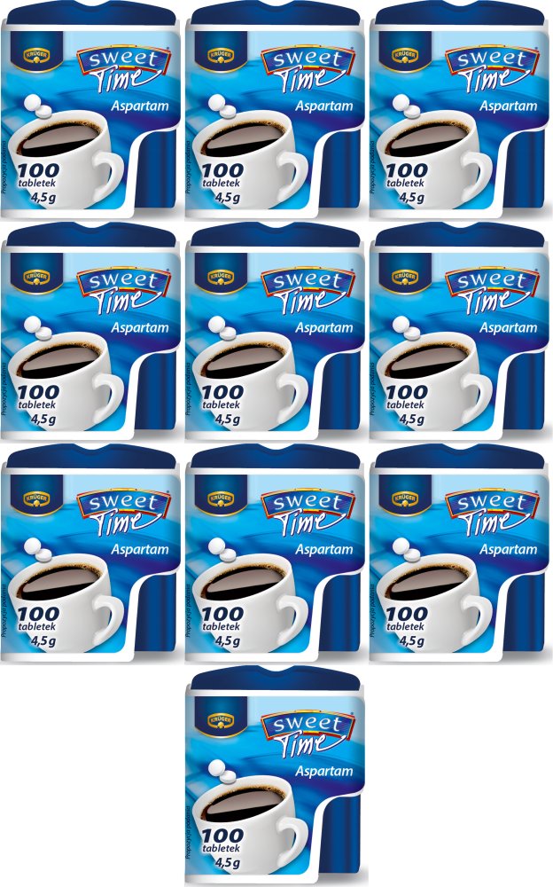 10x Słodzik Krüger Sweet Time, w tabletkach, 4.5g, 100 sztuk