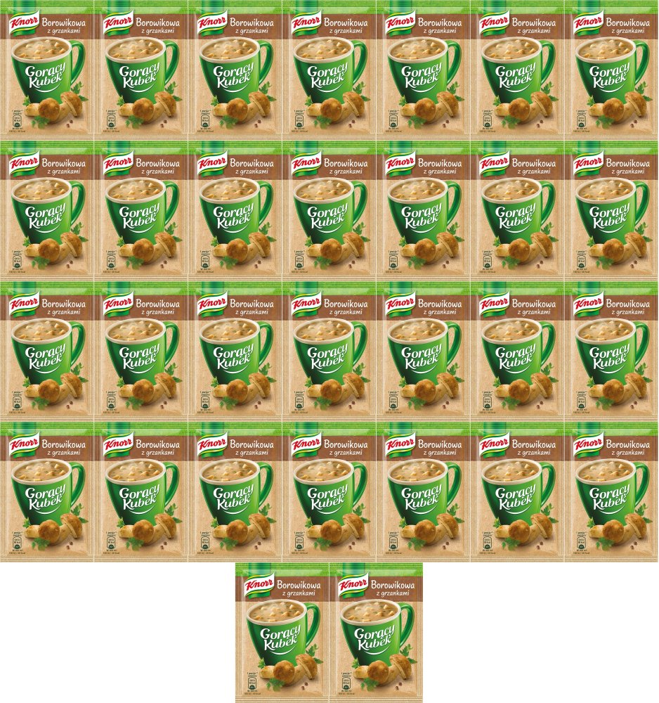 40x Zupa Knorr Gorący Kubek, borowikowa z grzankami, 15g