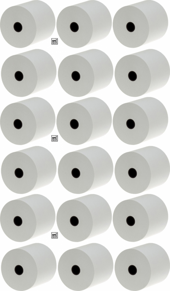 3x Rolka termiczna Emerson, 80mm x 80m, 50+/-6g/m2, 6 sztuk, BPA Free, biały