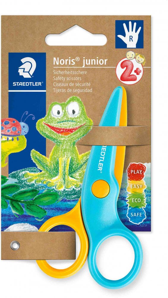 Nożyczki plastikowe dla dzieci Staedtler Noris junior, 10cm, niebiesko-żółty