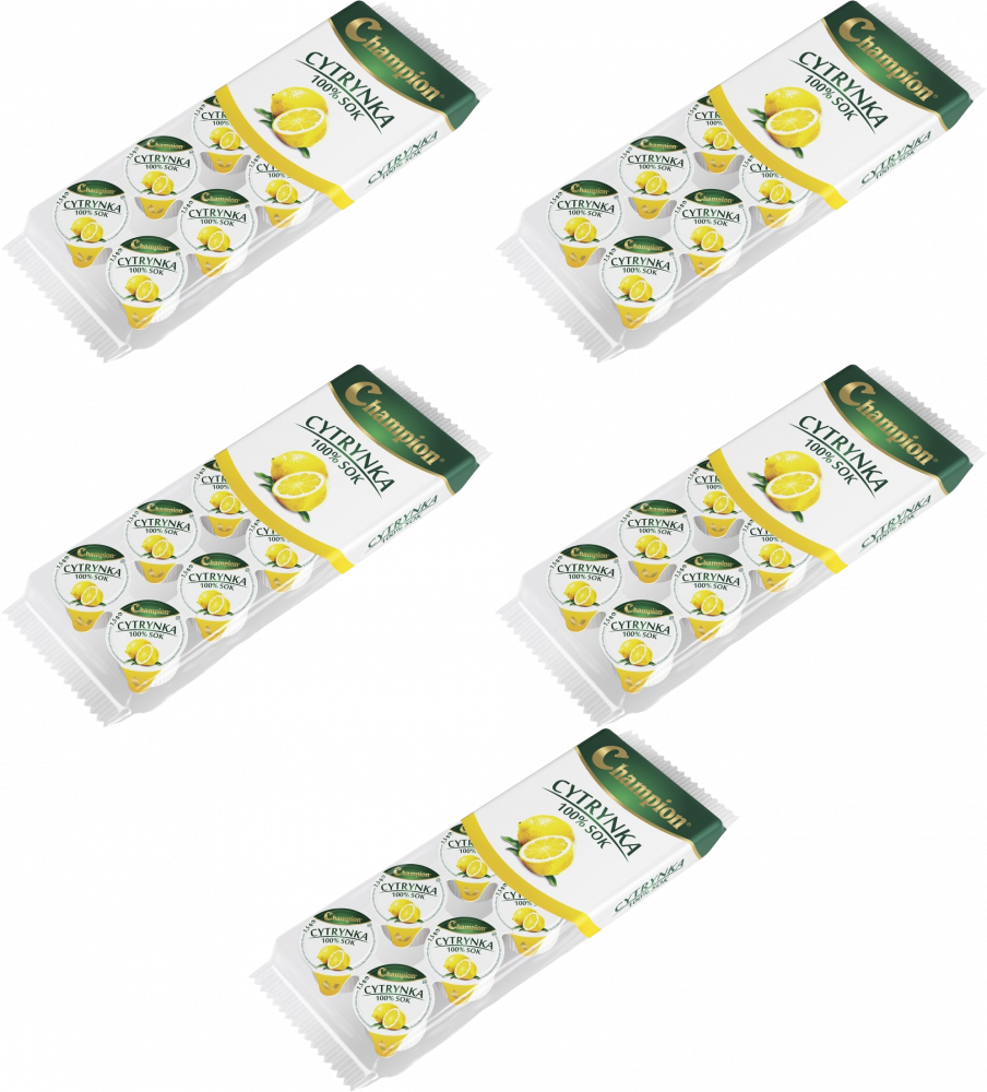 5x Sok z cytryn Champion Cytrynka, 10 sztuk x 7.5g