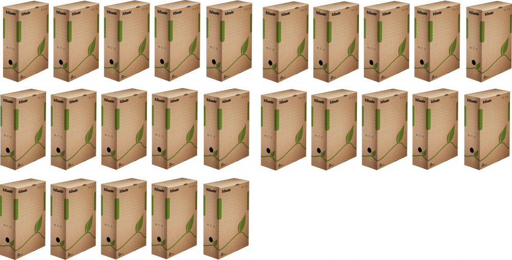 25x pudło archiwizacyjne Esselte Eco, do luźnych dokumentów, 100mm, brązowy