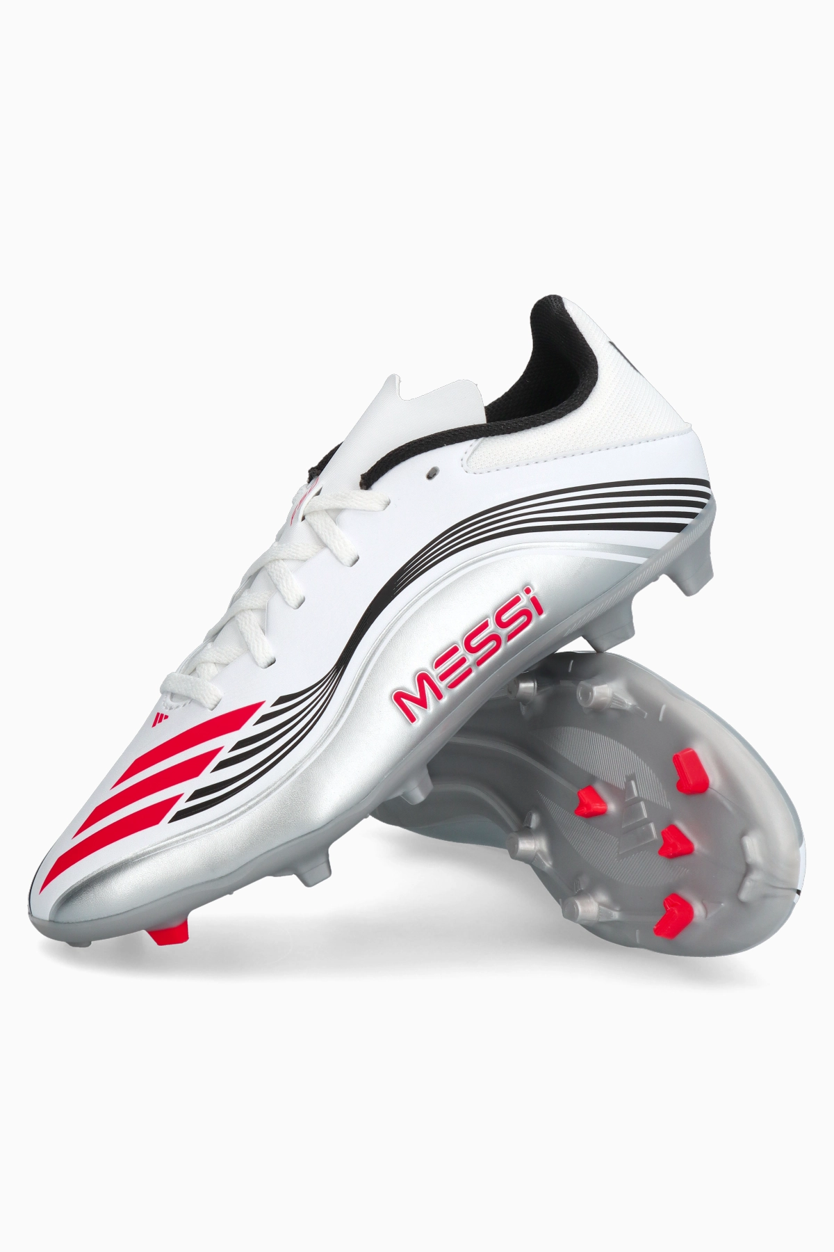 Korki adidas F50 League Messi FG/MG Junior - Srebrny