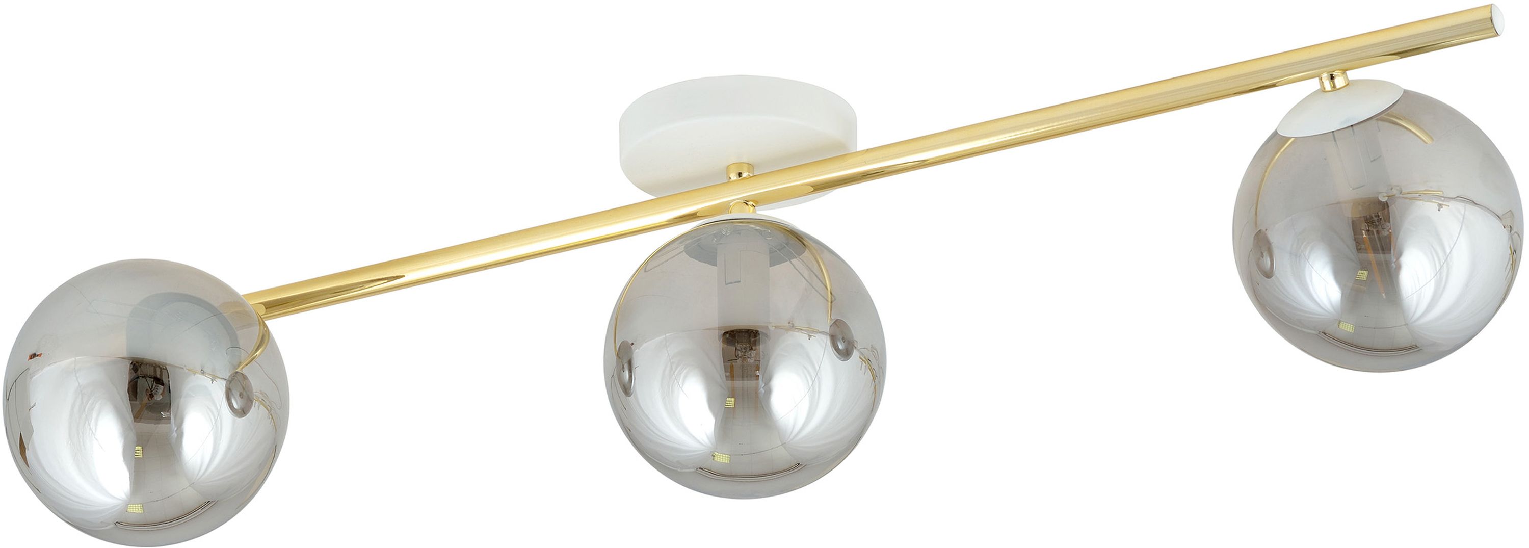 Emibig Splendi lampa podsufitowa 3x10W biały/złoty/grafit 1247/3