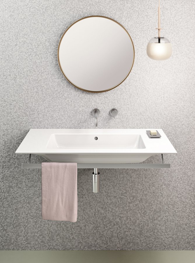 GSI Pura umywalka 100x50 cm ścienna prostokątna ExtraGlaze biała 8844111