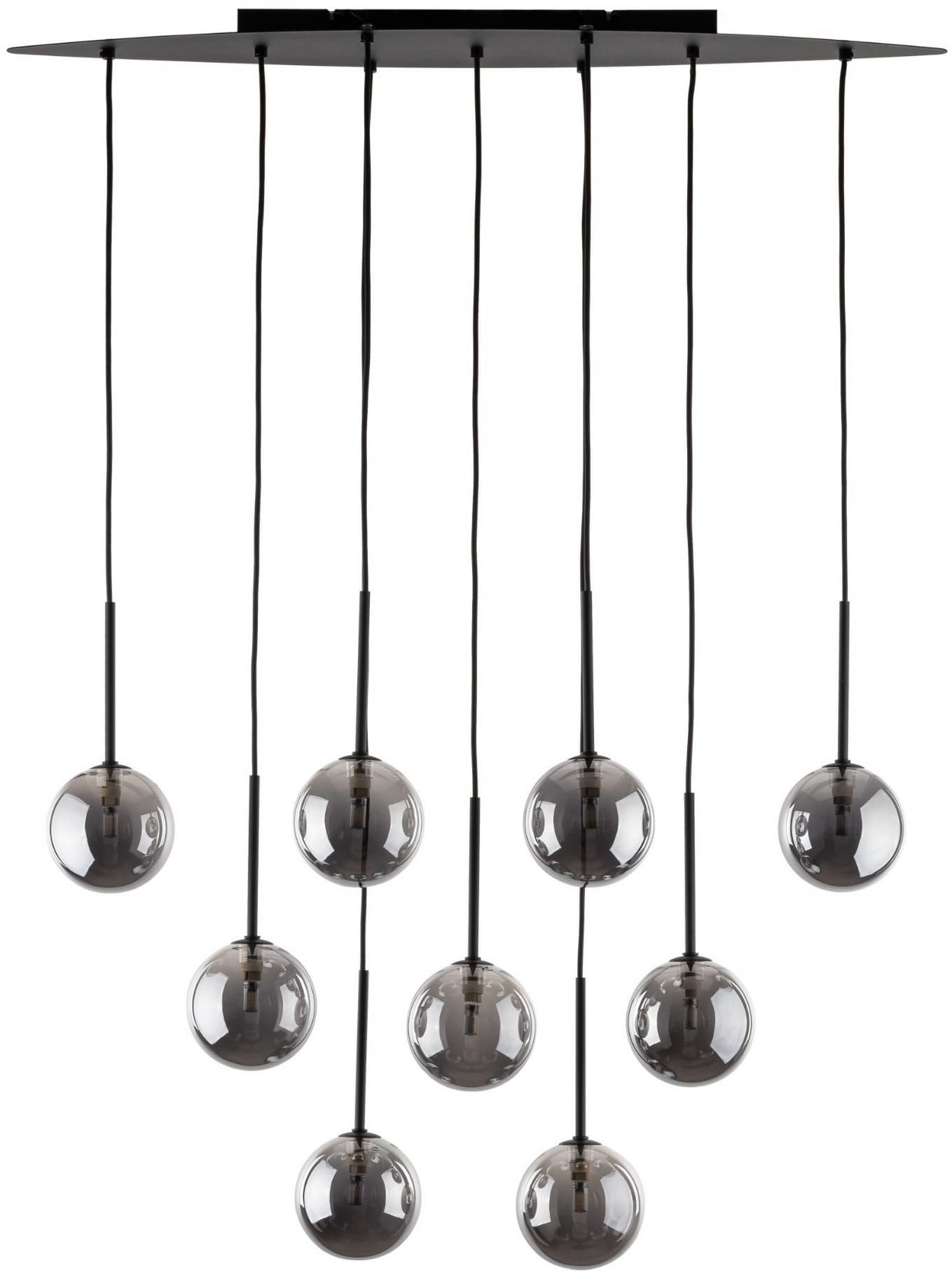 TK Lighting Esme lampa wisząca 9x6 W czarna 6148