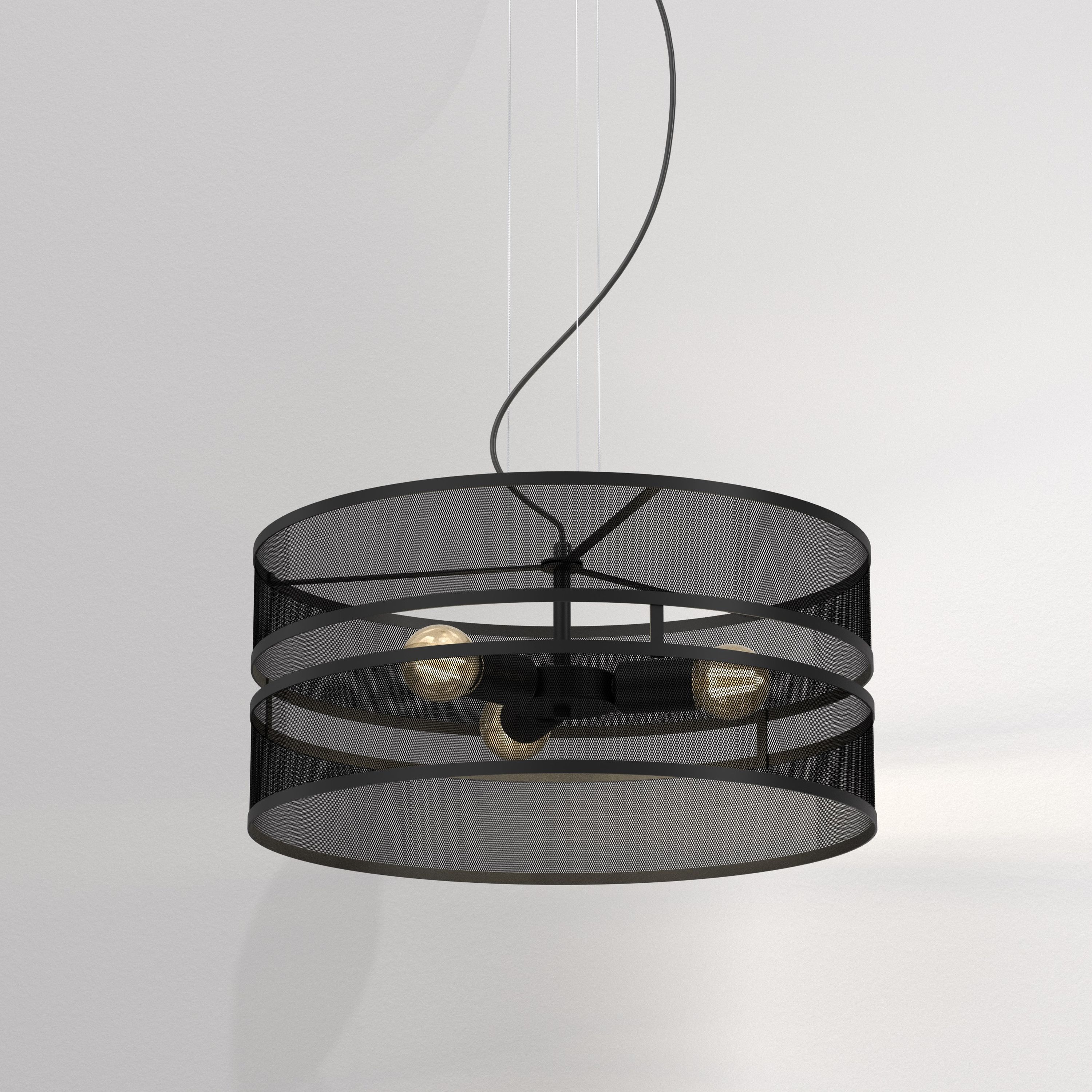 Luminex Glum lampa wisząca 3x60W czarna 3153
