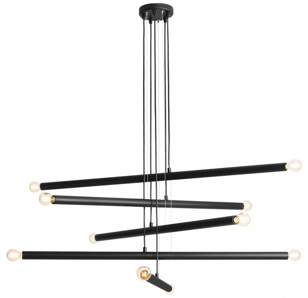 Aldex Tubo 10 lampa wisząca 10x40W czarna 1072M1
