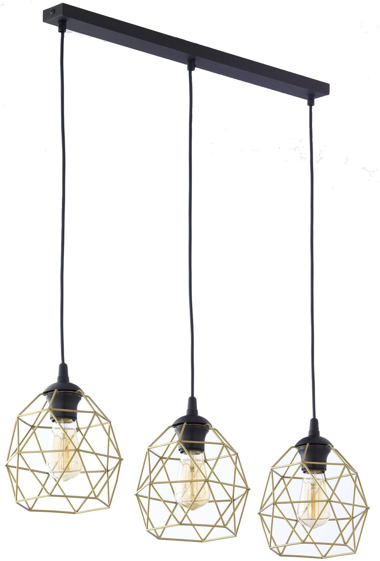TK Lighting Galaxy lampa wisząca 3x15 W czarna 3459