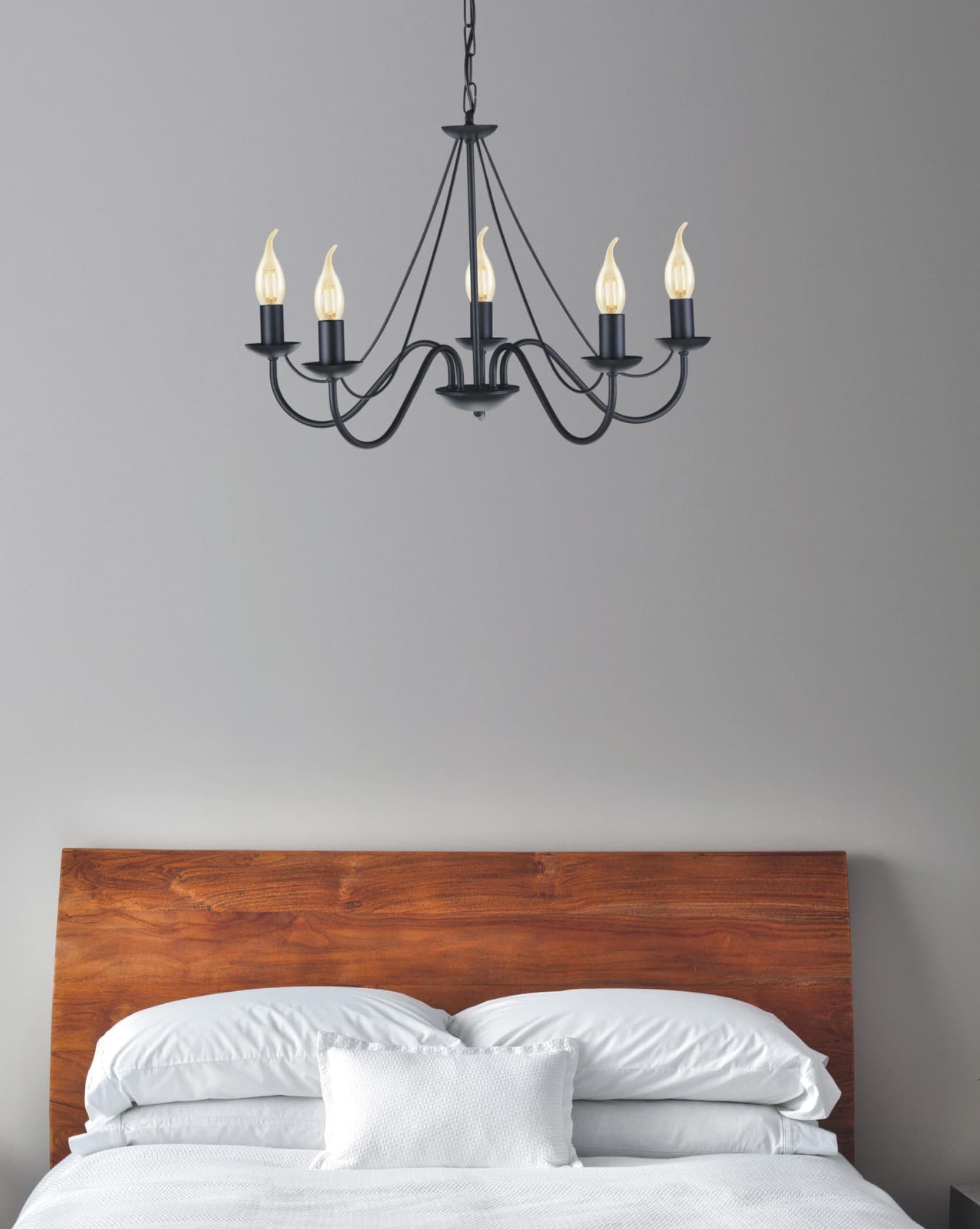 Kaja Bartez lampa wisząca 5x40W czarna K-3991