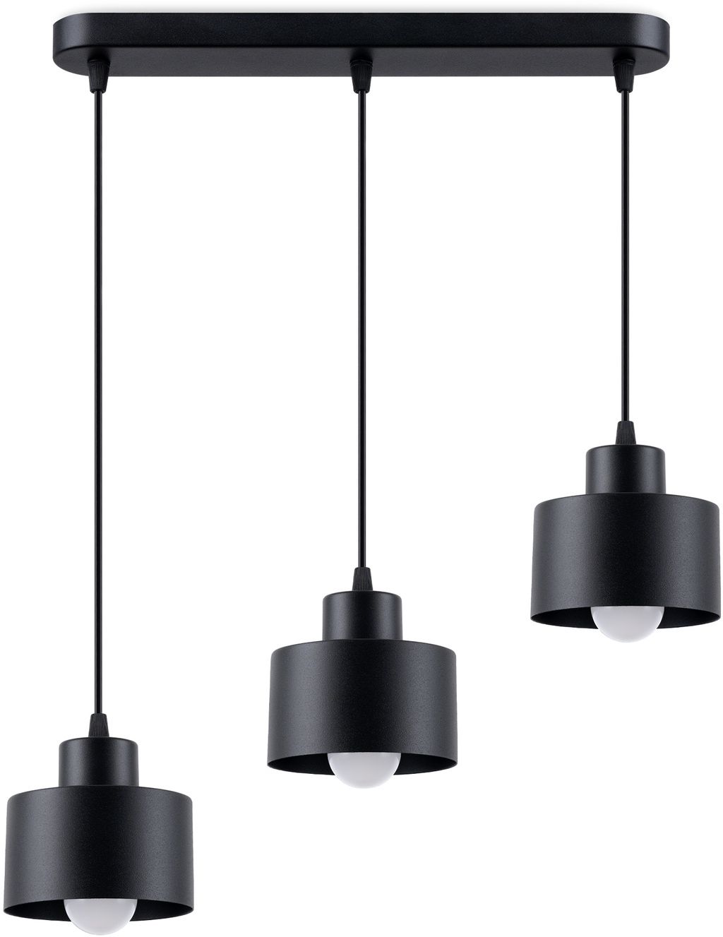 Sollux Lighting Savara lampa wisząca 3x60W czarna SL.1133 - Wysyłka w 24h