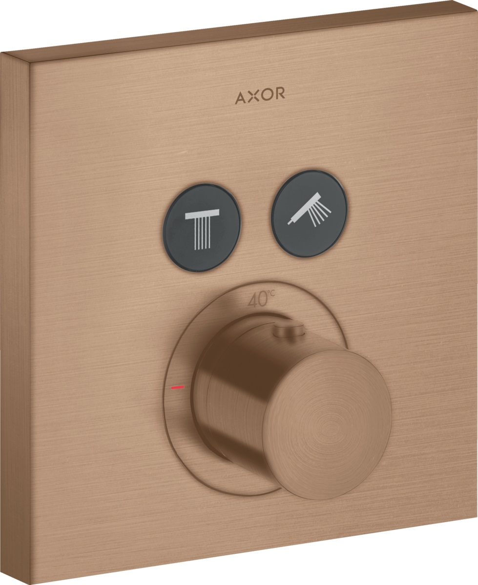 Axor ShowerSelect bateria wannowo-prysznicowa podtynkowa termostatyczna czerwone złoto szczotkowane 36715310
