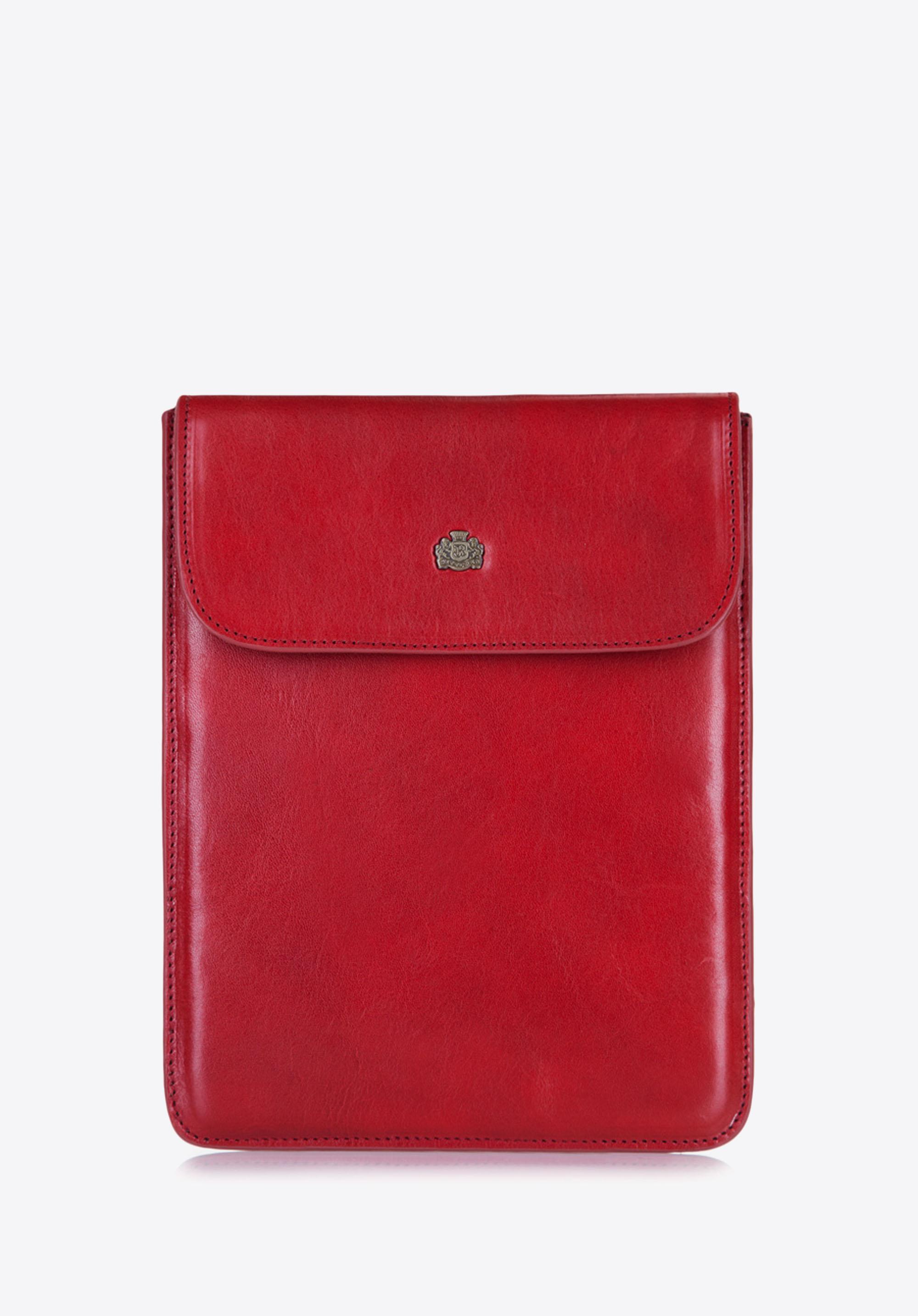 Etui na tablet skórzane czerwone