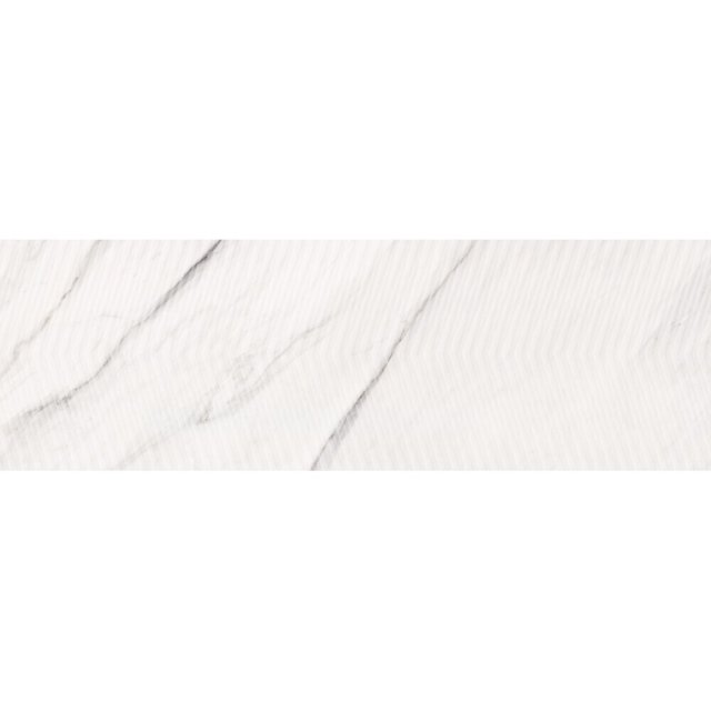 Płytka ścienna CARRARA CHIC white chevron structure glossy 29x89 gat.