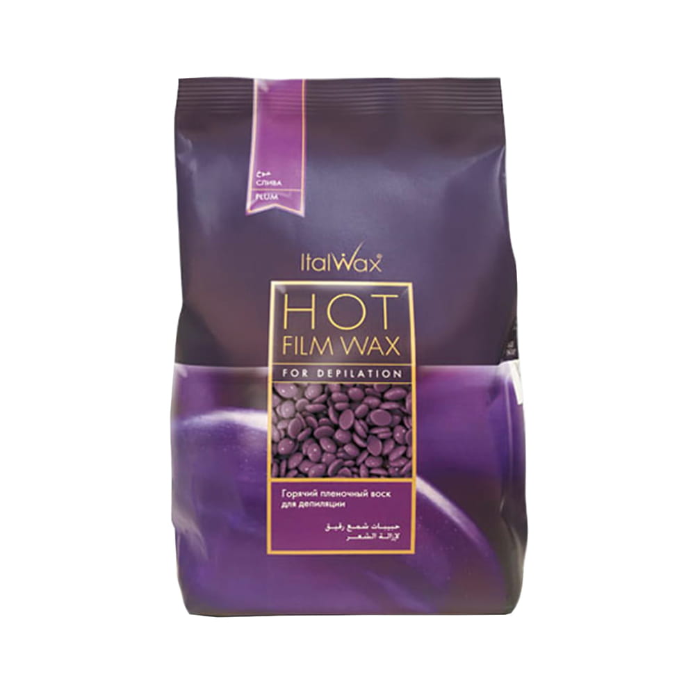 Wosk twardy w dropsach niskotemperaturowy do depilacji bezpaskowej ItalWax Śliwka Film Wax 1kg