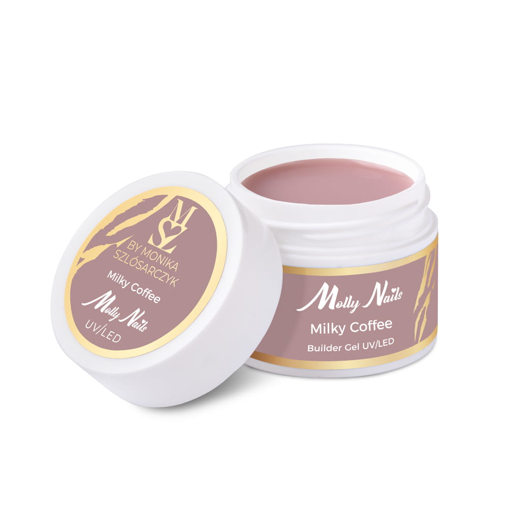 Żel budujący Salon Gel Milky Coffee by Monika Szlósarczyk Molly Nails HEMA/Di-HEMA Free 15g