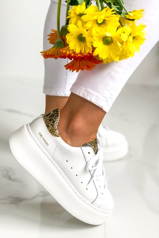 Sneakersy SN41 - 2 Biały / żółty wąż