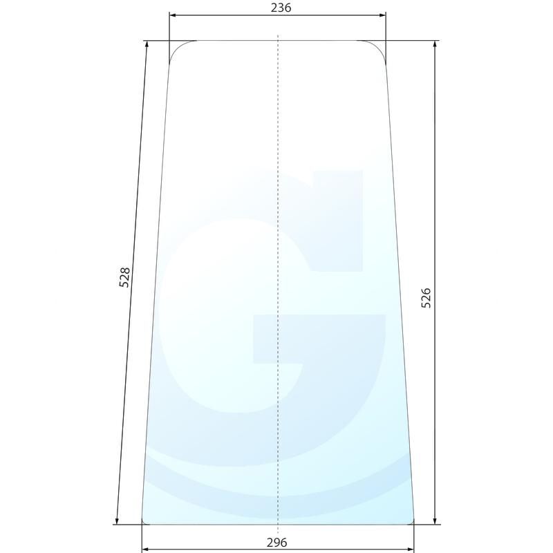 Szyba przednia dolna, lewa CASE 743XL 3230 4240 795XL 3233036R2