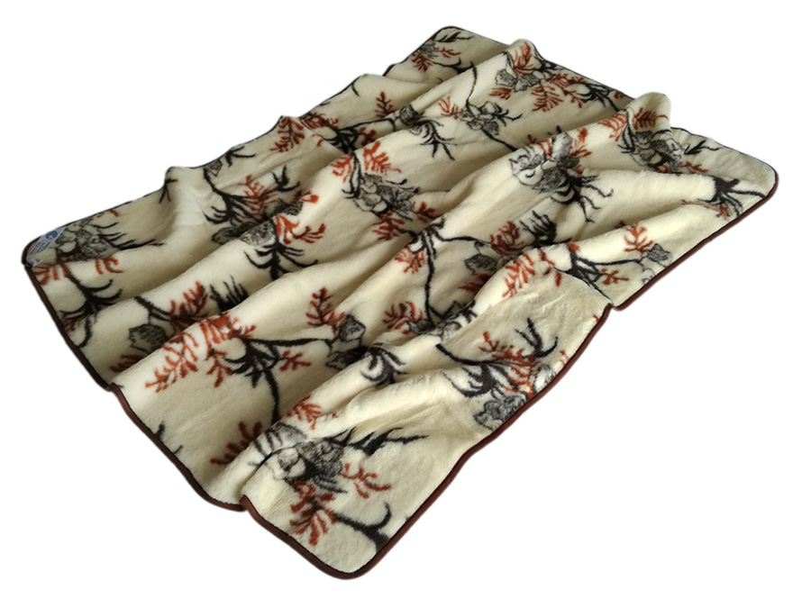 koc merynos australijski, wzór wrzos 160x200 (+-5cm)