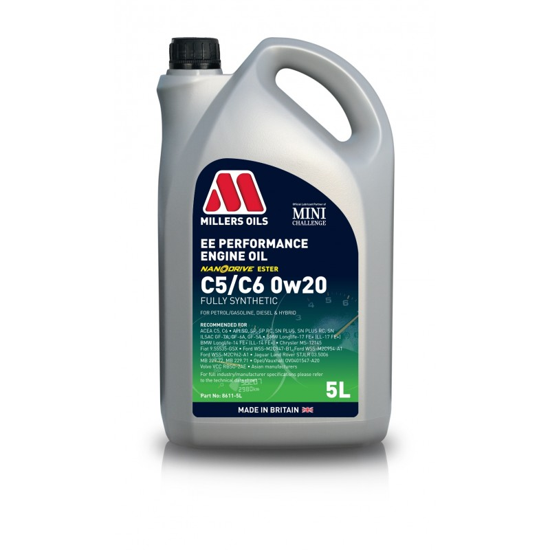 MILLERS OILS EE PERFORMANCE C5 C6 0W20 5L - Petrostar