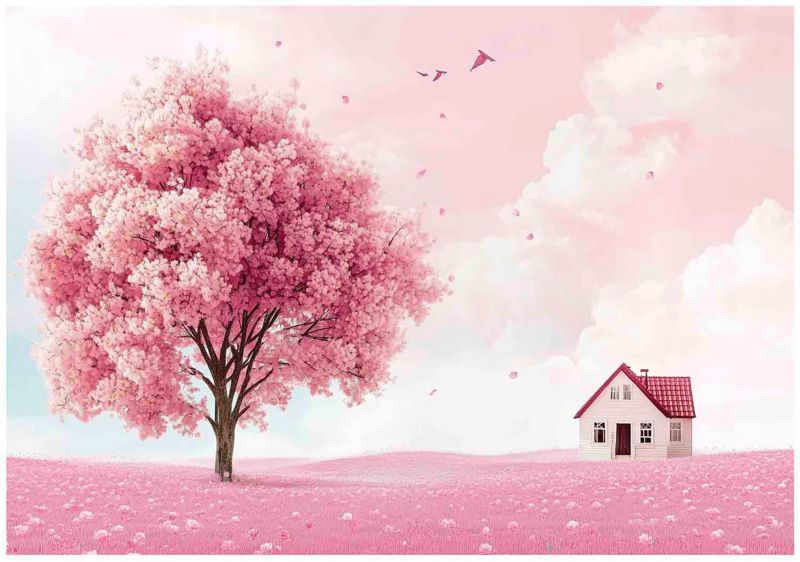 Fototapeta Dla Dzieci Dziewczynki Drzewo WALLARENA 400x280 cm Tapeta Dziecięca Na Flizelinie 1 szt.