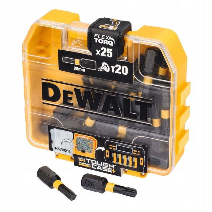 Końcówki Bitów Udarowych DeWALT Extreme Impact T20 25mm 25 sztuk